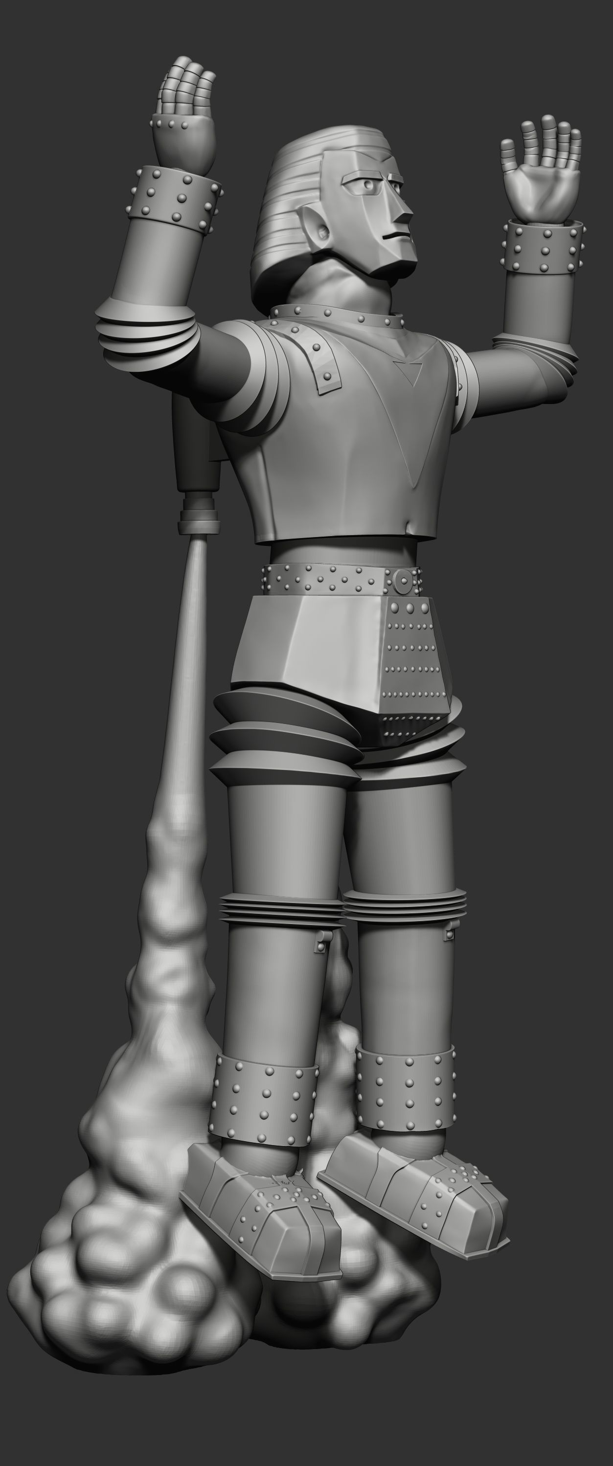 Giant Robot Taking flight 3D print model_2