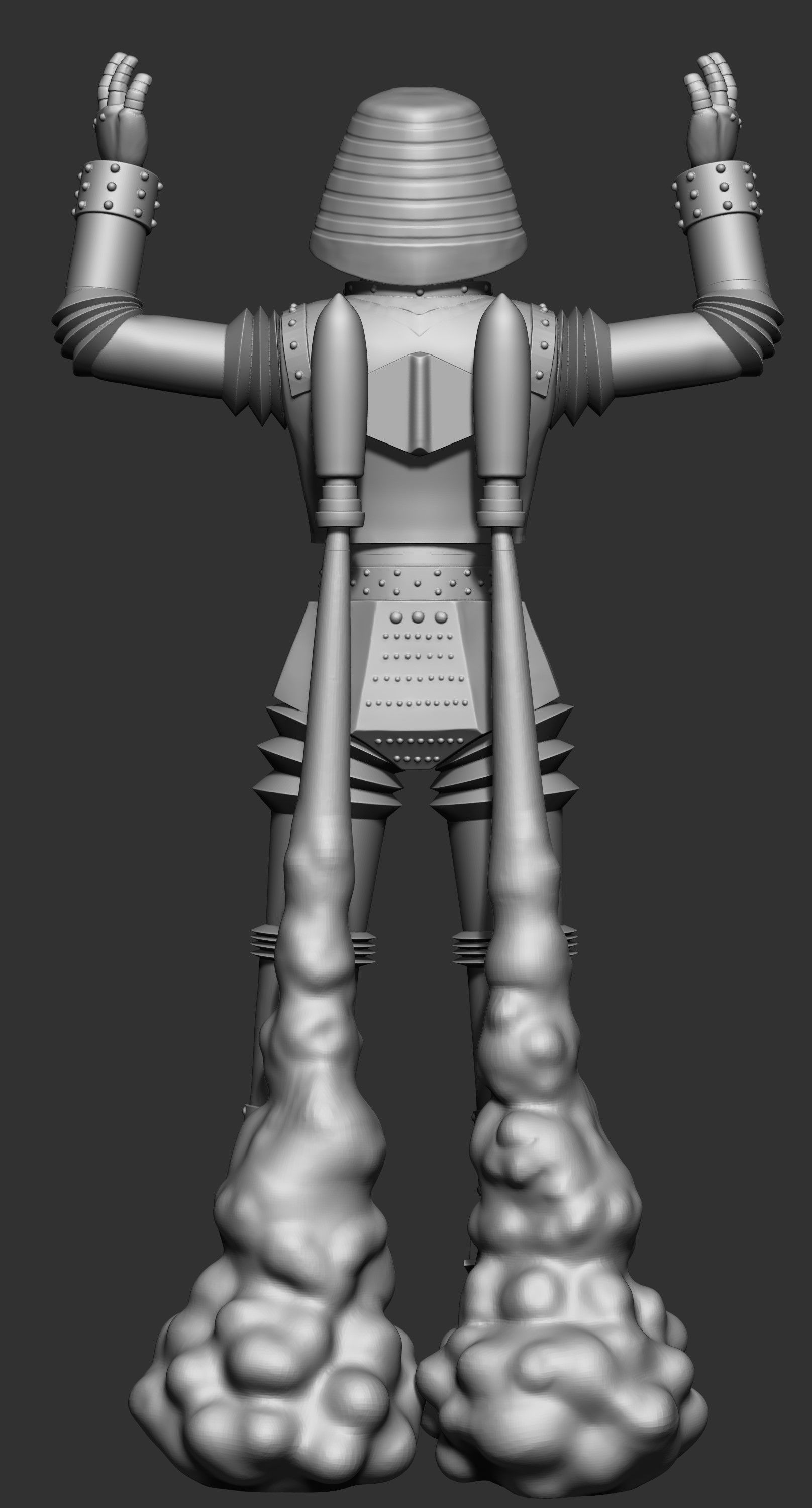 Giant Robot Taking flight 3D print model_5