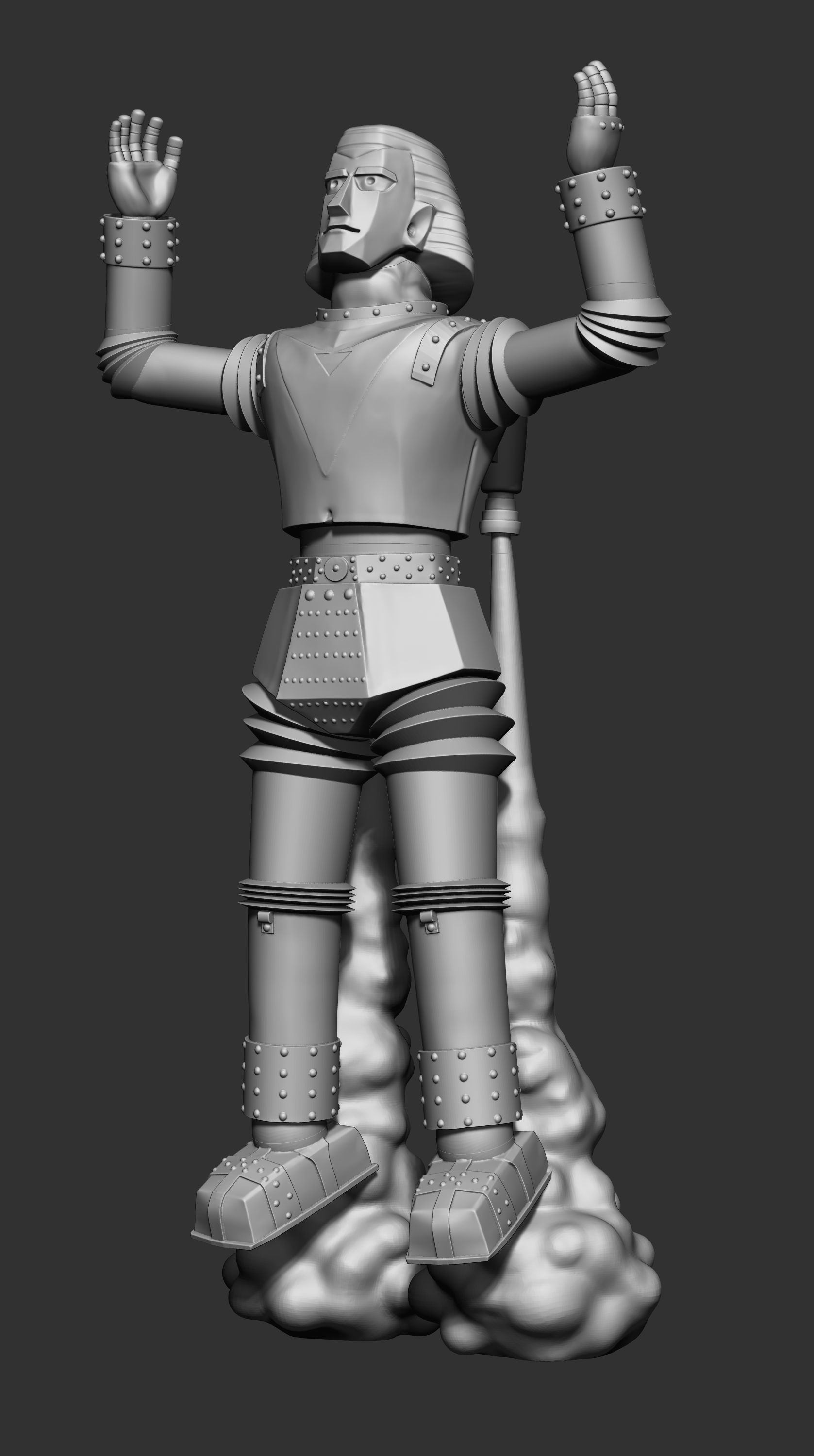 Giant Robot Taking flight 3D print model_7