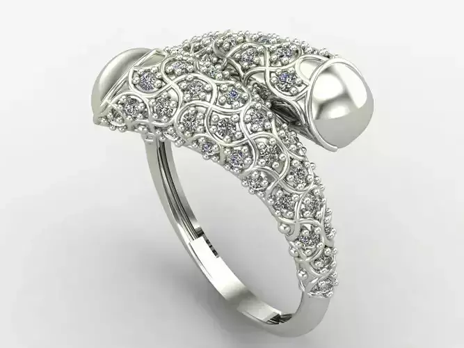 Two Head Women Ring 3DM Womens Ring 3d models 3D print model