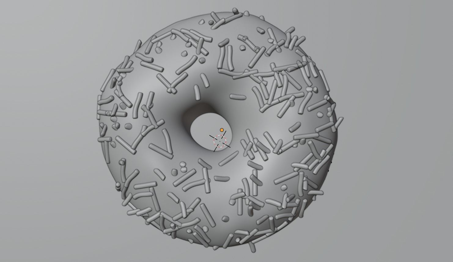 3D Blue Donut Model 3D model_3