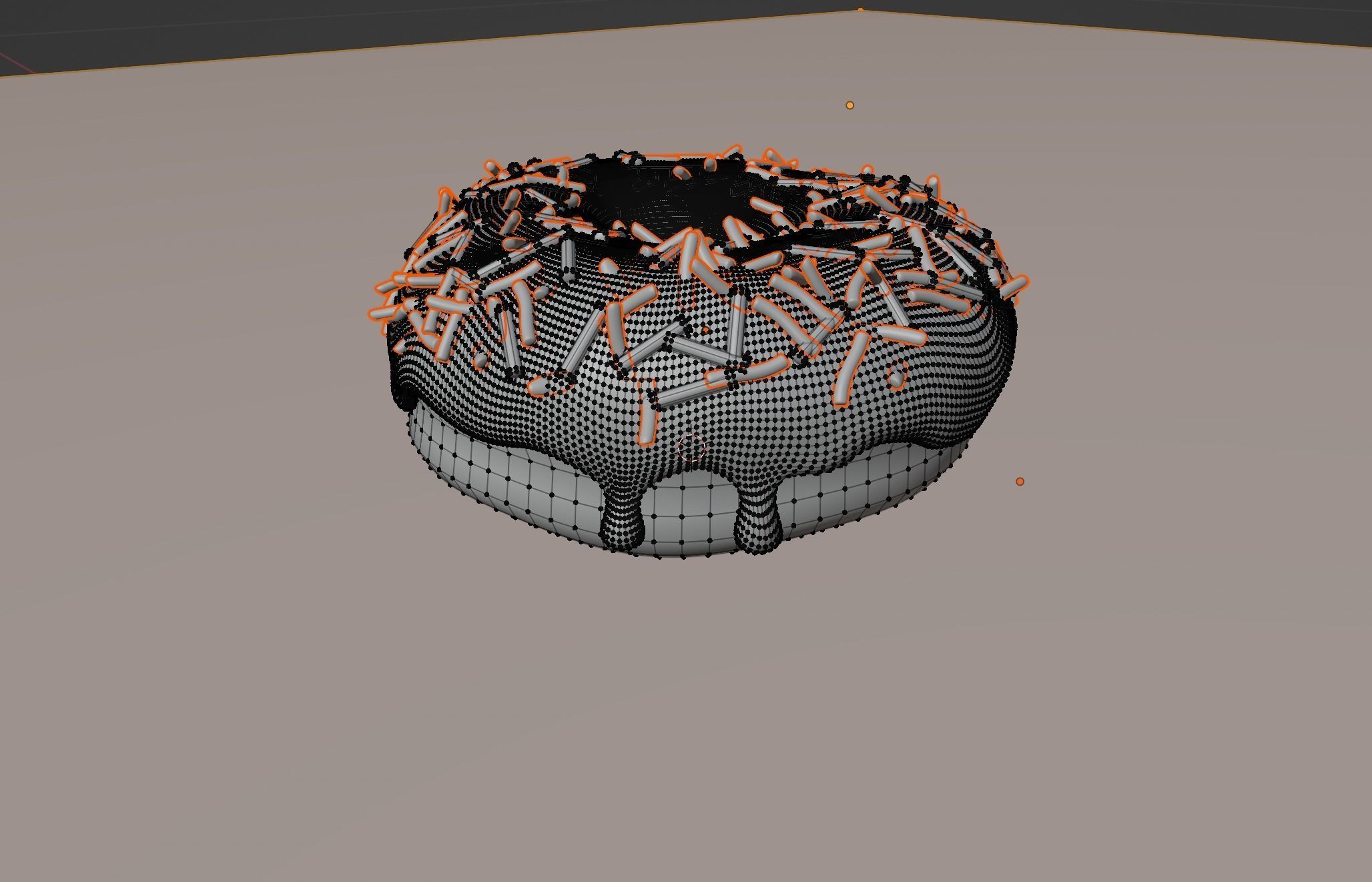 3D Blue Donut Model 3D model_7