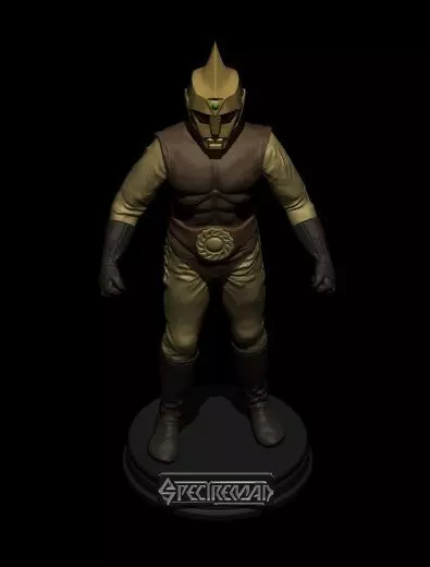 SPECTREMAN statue of golden man 3D print model