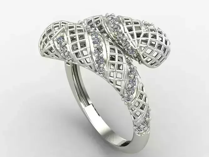 Two Head Women Ring 3DM Womens Ring 3d models 3D print model