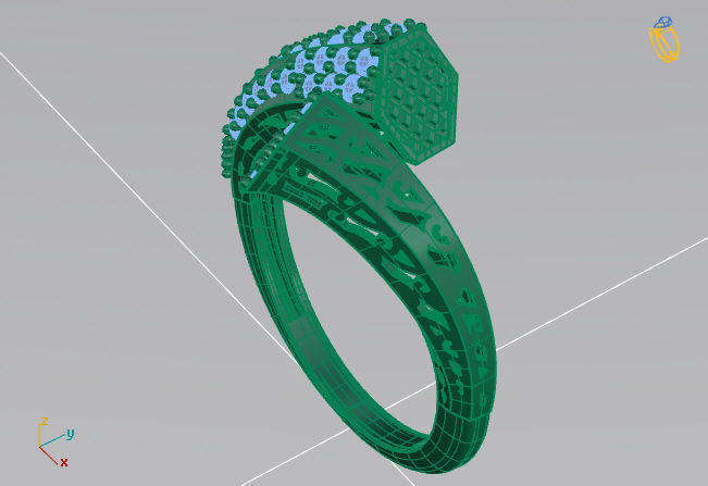 Two Head Women Ring 3DM Womens Ring 3d models 3D print model 3D print model_1