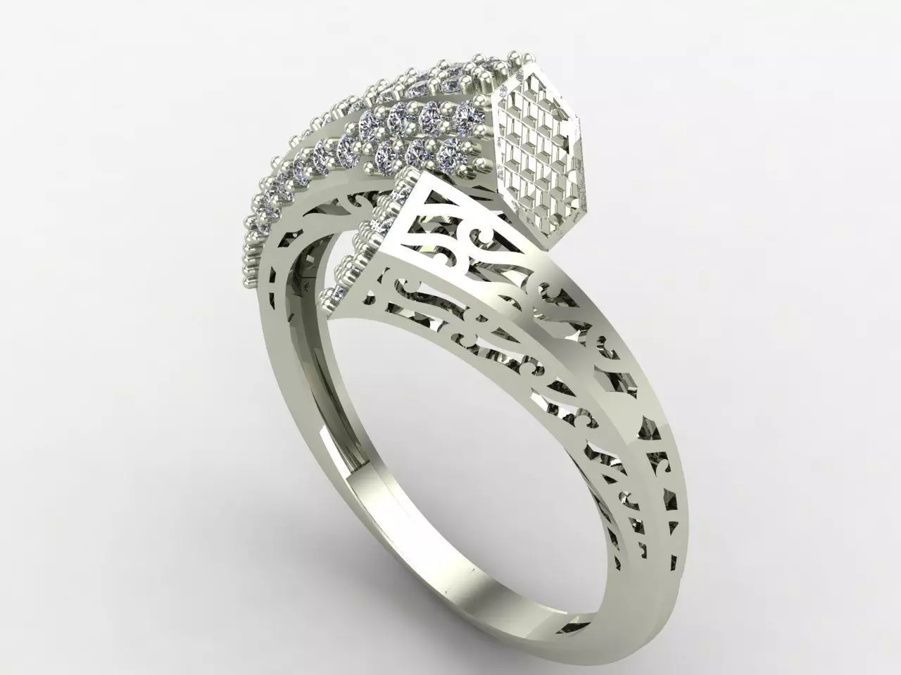 Two Head Women Ring 3DM Womens Ring 3d models 3D print model 3D print model_0