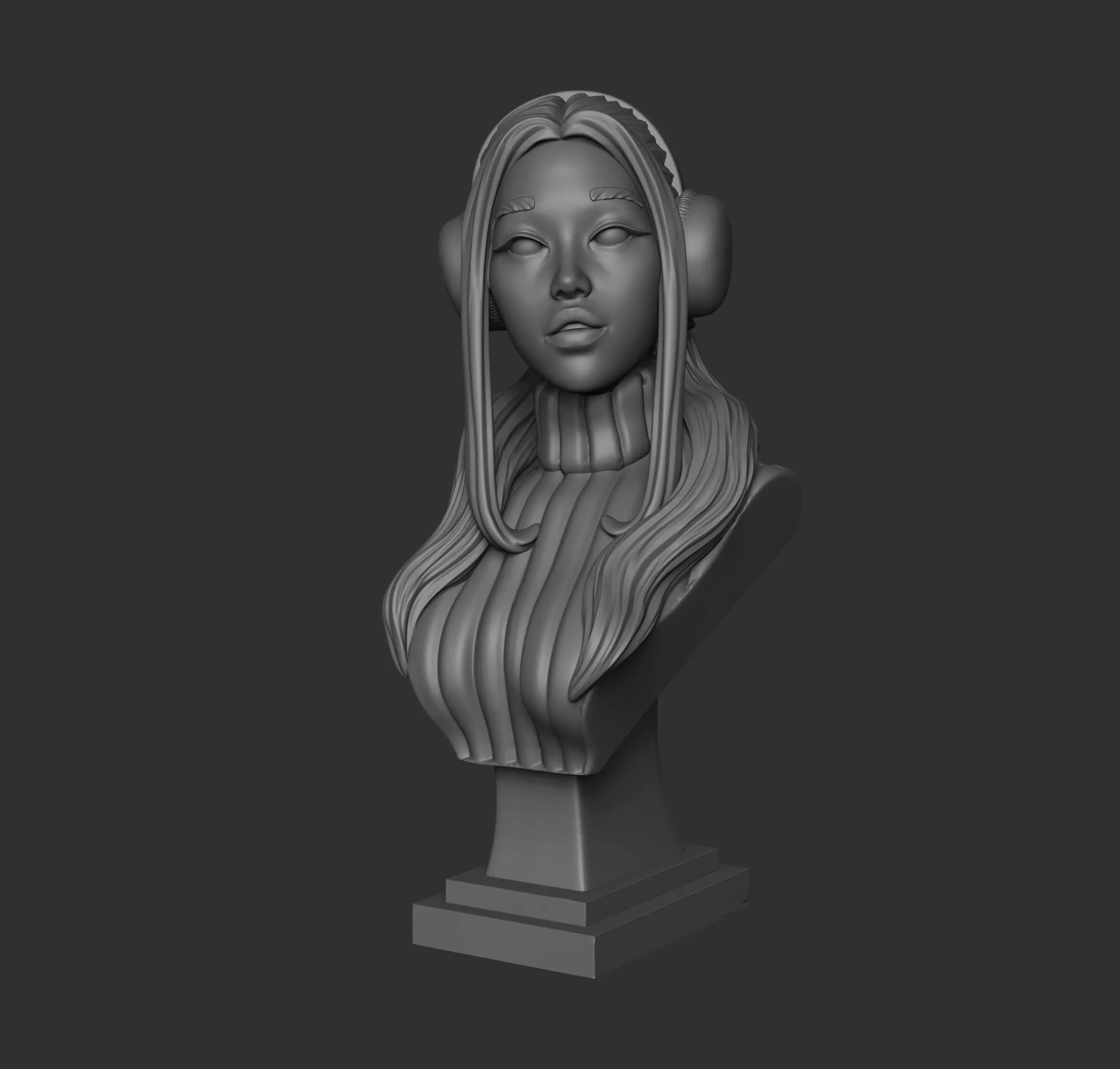 Girl bust 3D print model