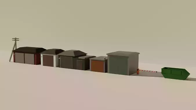 Low poly garage pack