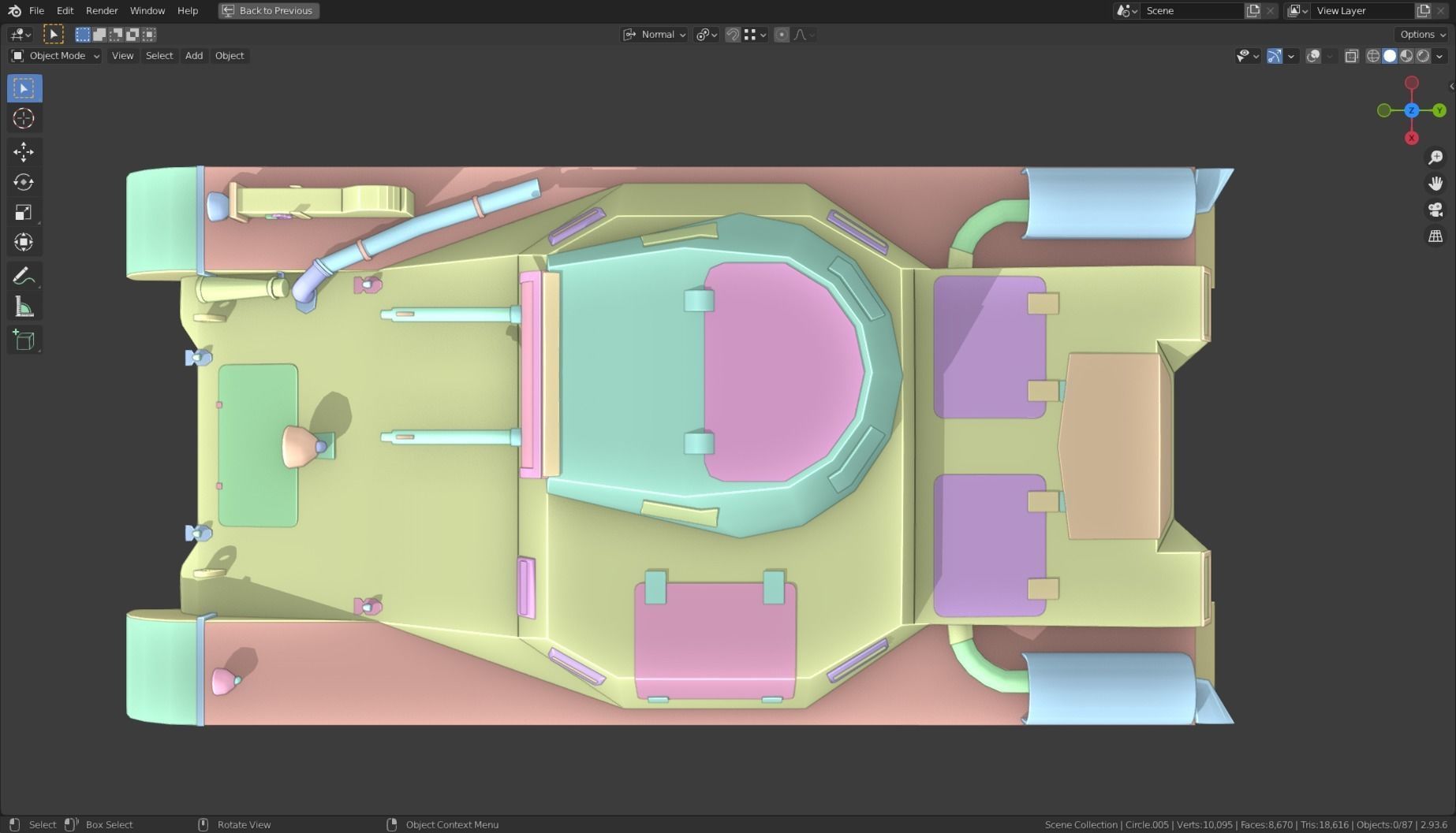 Pzkpfw I Tank Base Mesh Low-poly 3D model_13
