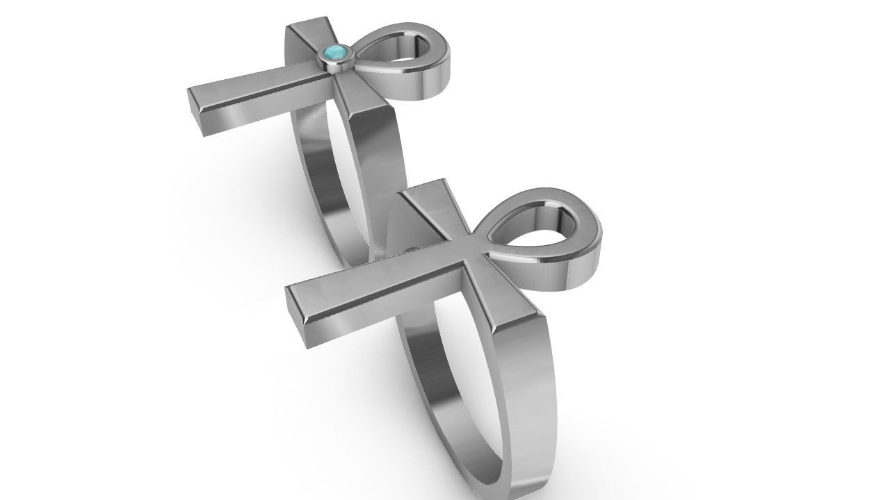 ANKH CROSS ANSATA RING 3D print model_5