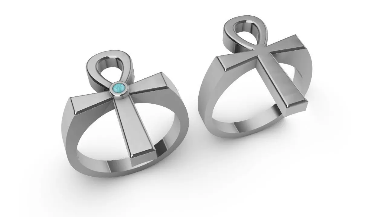 ANKH CROSS ANSATA RING 3D print model_0