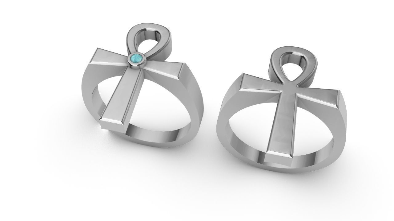 ANKH CROSS ANSATA RING 3D print model_2