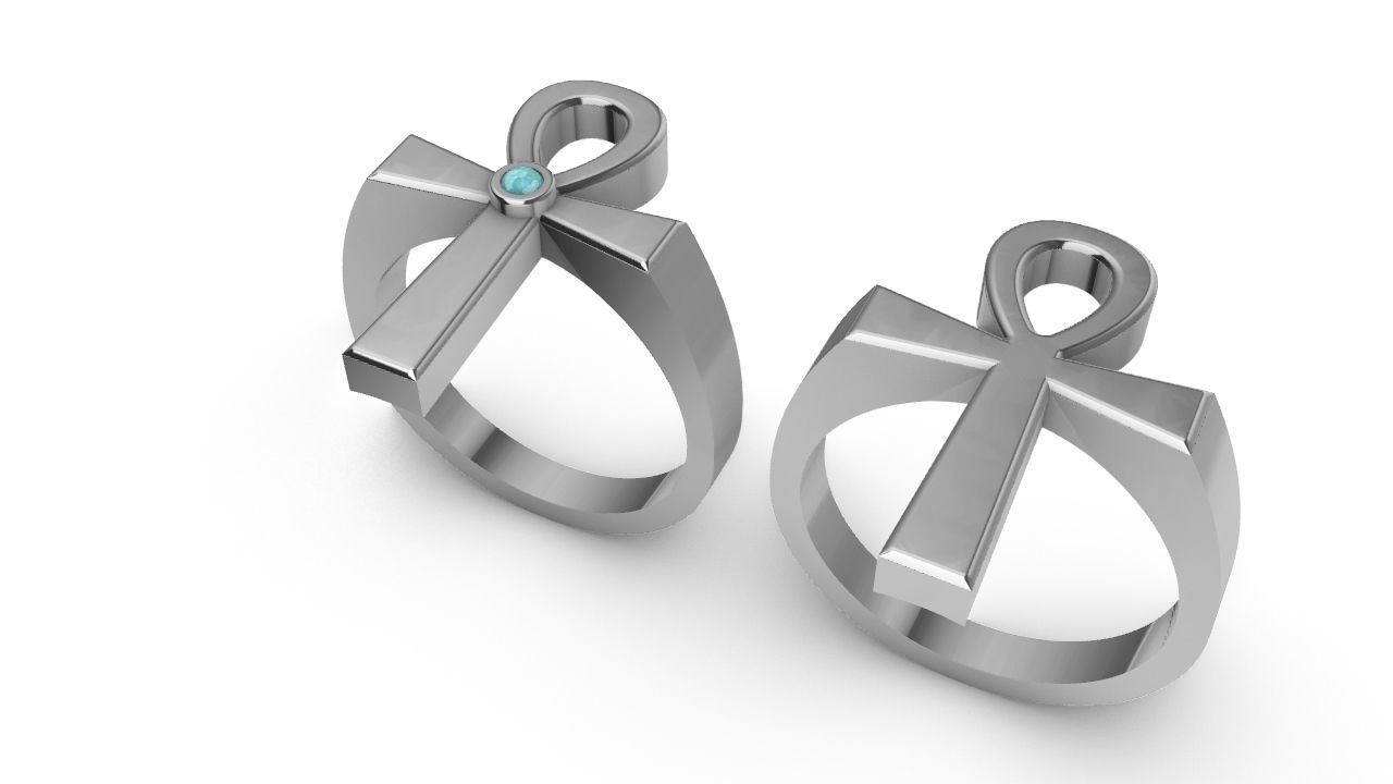 ANKH CROSS ANSATA RING 3D print model_4