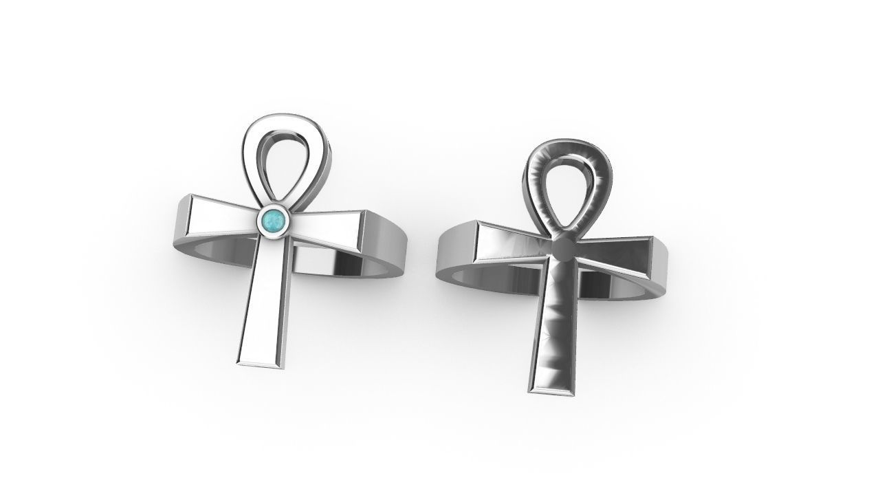 ANKH CROSS ANSATA RING 3D print model_14