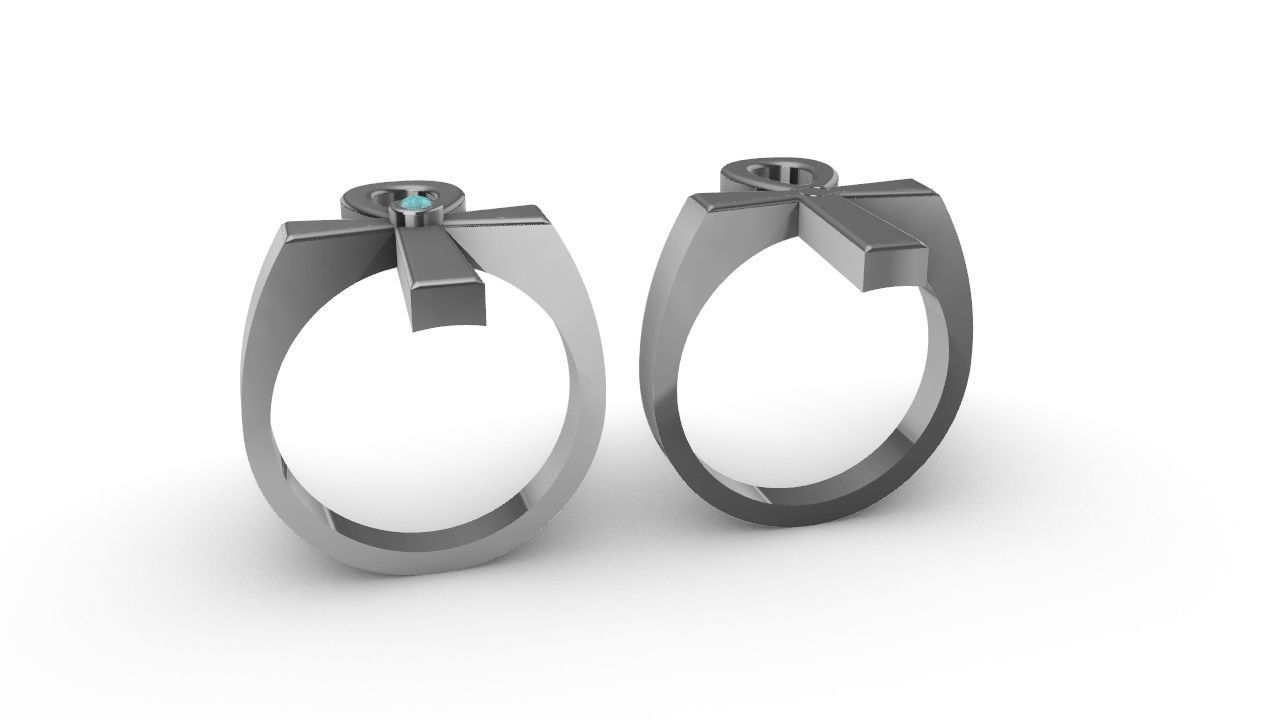 ANKH CROSS ANSATA RING 3D print model_12