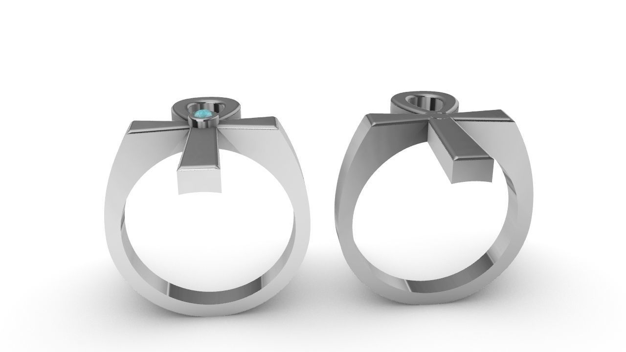 ANKH CROSS ANSATA RING 3D print model_3