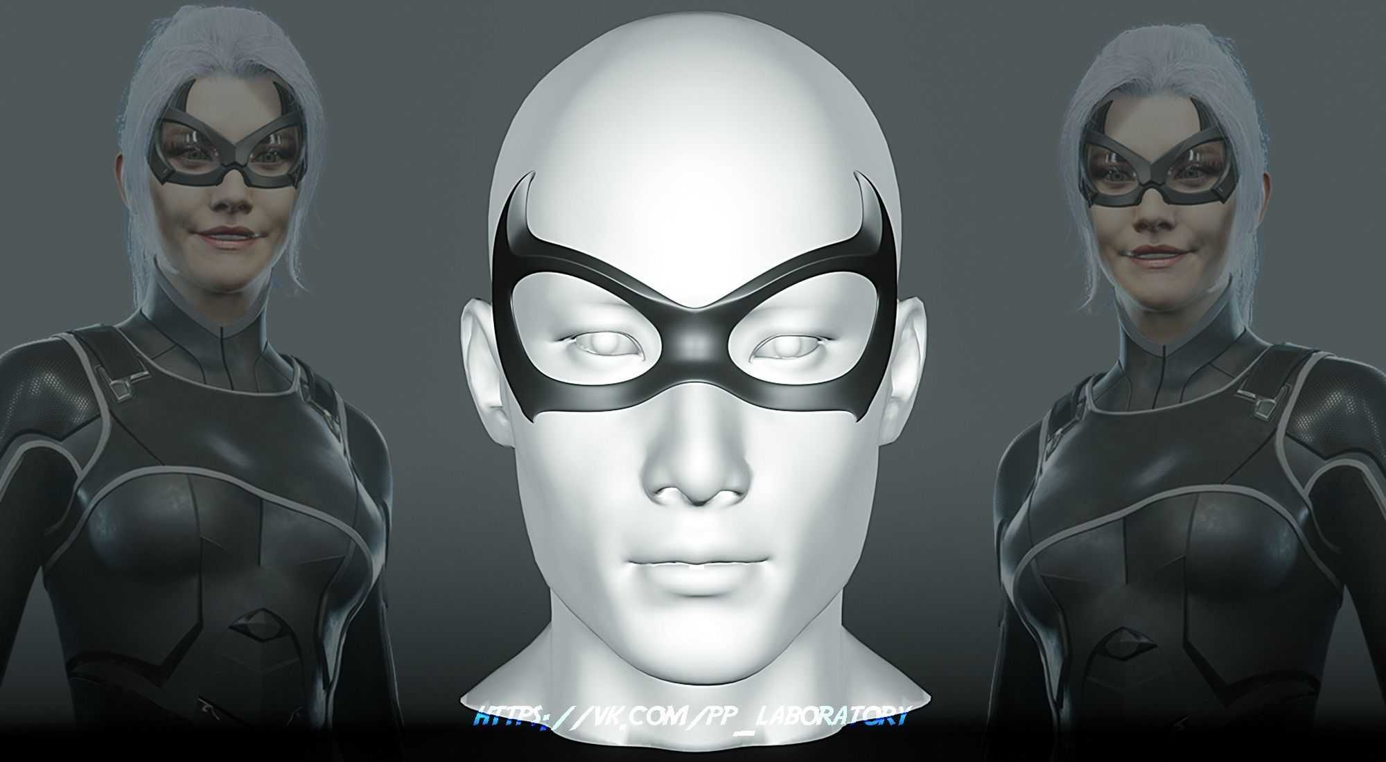 Spider-Man Black Cat mask PS4 3D print model