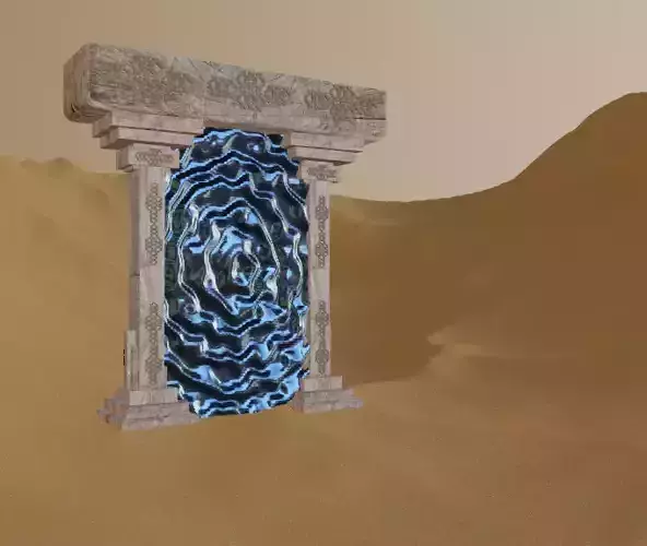 Portal door in desert