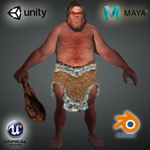 Giant High quality  3D character full Rigged and Animated 3D model