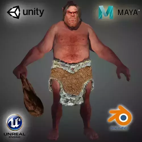 Giant High quality  3D character full Rigged and Animated 3D model