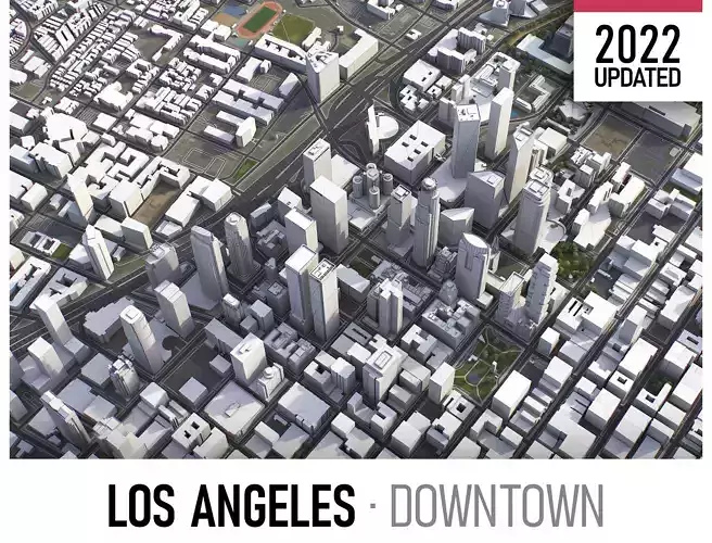 Los Angeles Low-poly 3D model