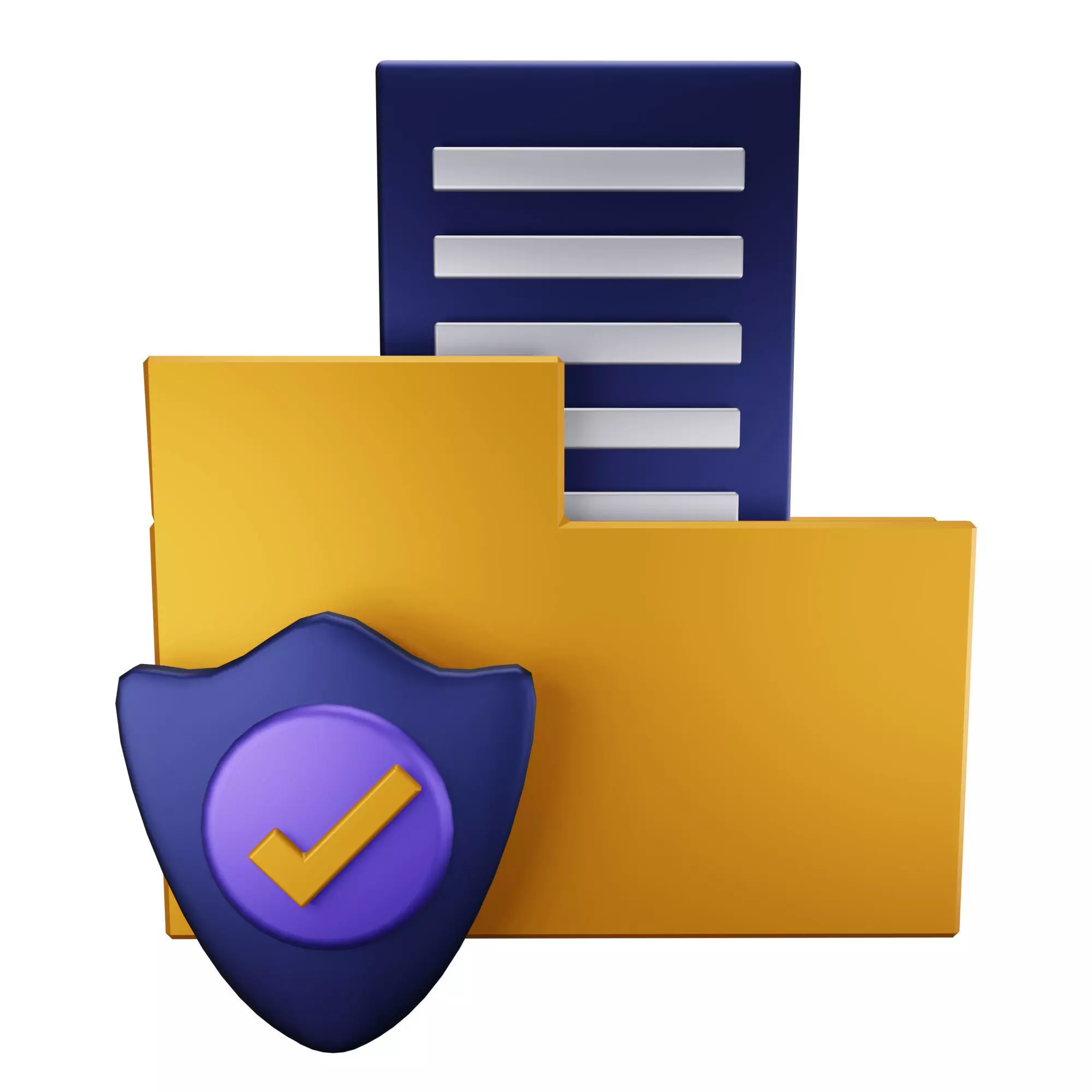 Data Protection Low-poly 3D model_0