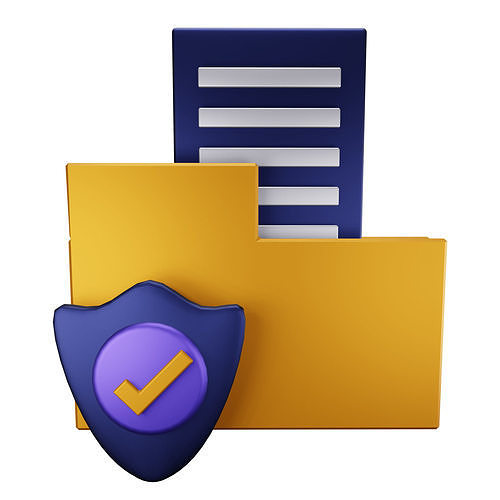 Data Protection Low-poly 3D model