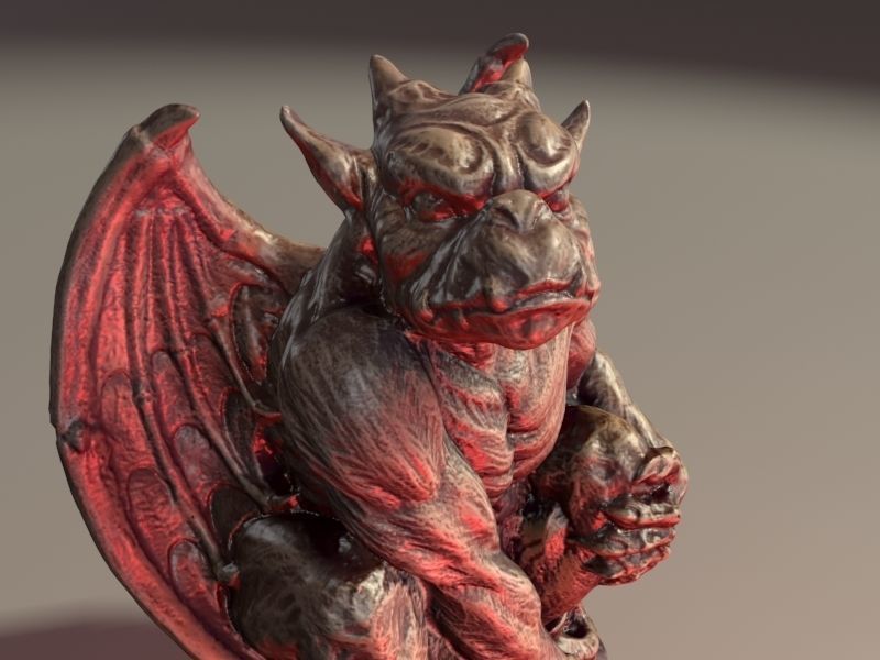 Gargoyle Monster Halloween 3D print model_6