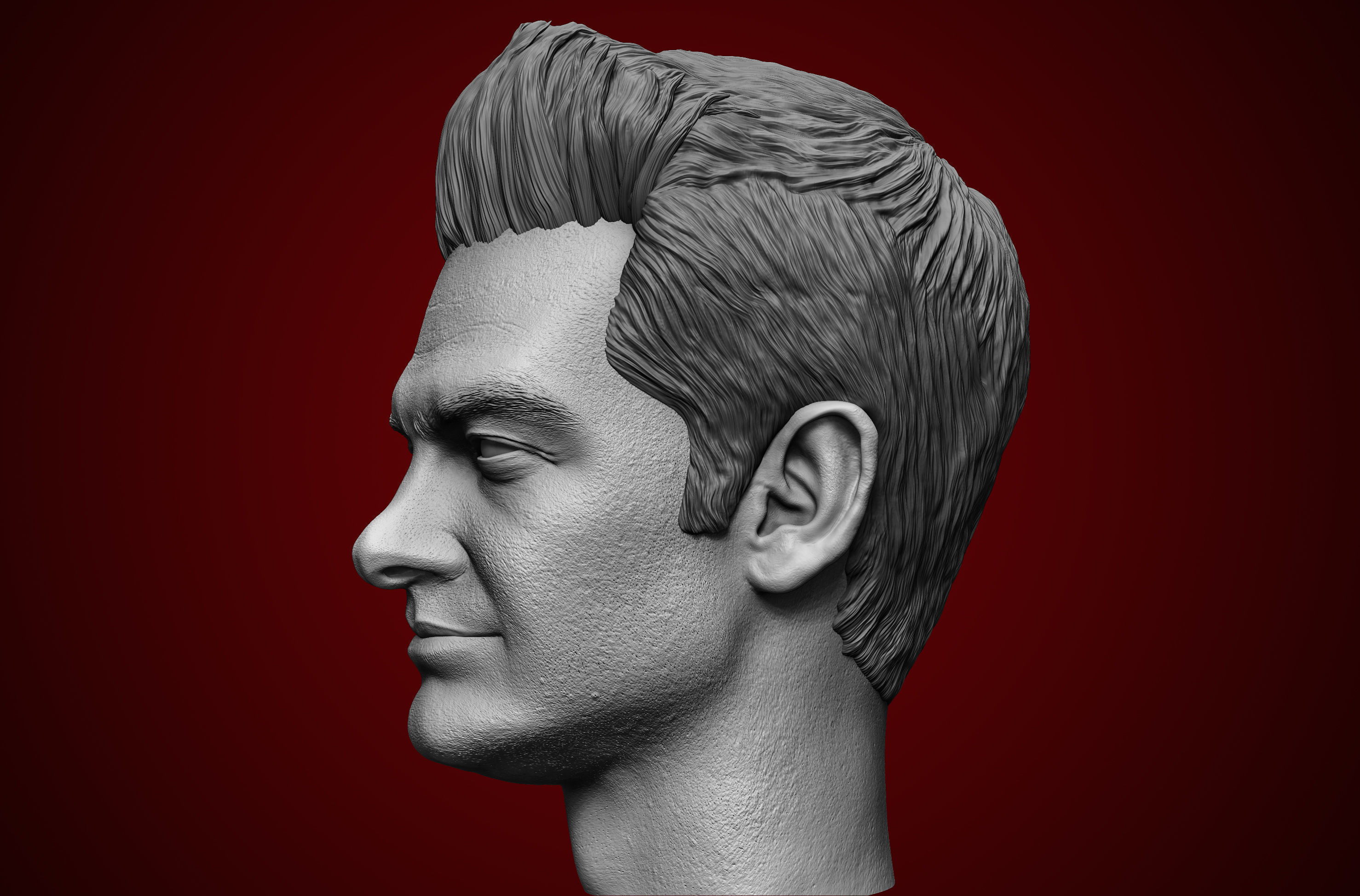 Andrew Garfield Head 3D print model_2