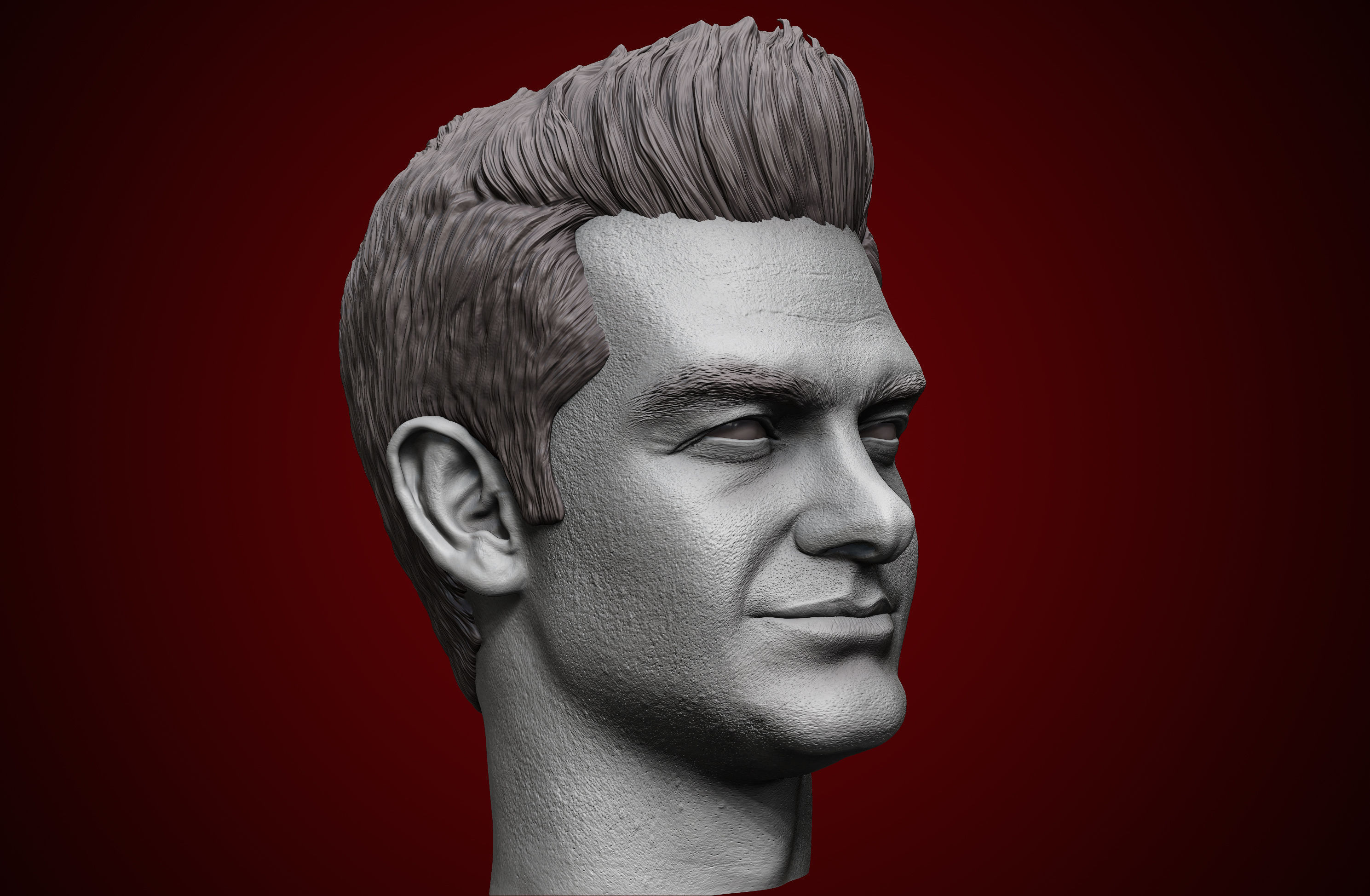 Andrew Garfield Head 3D print model_1