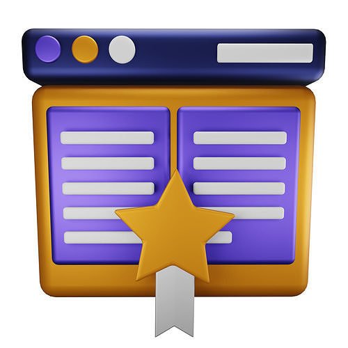 Page Quality Low-poly 3D model