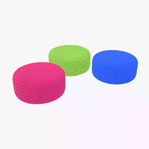Fabric tufted ottoman 3D Model Collection