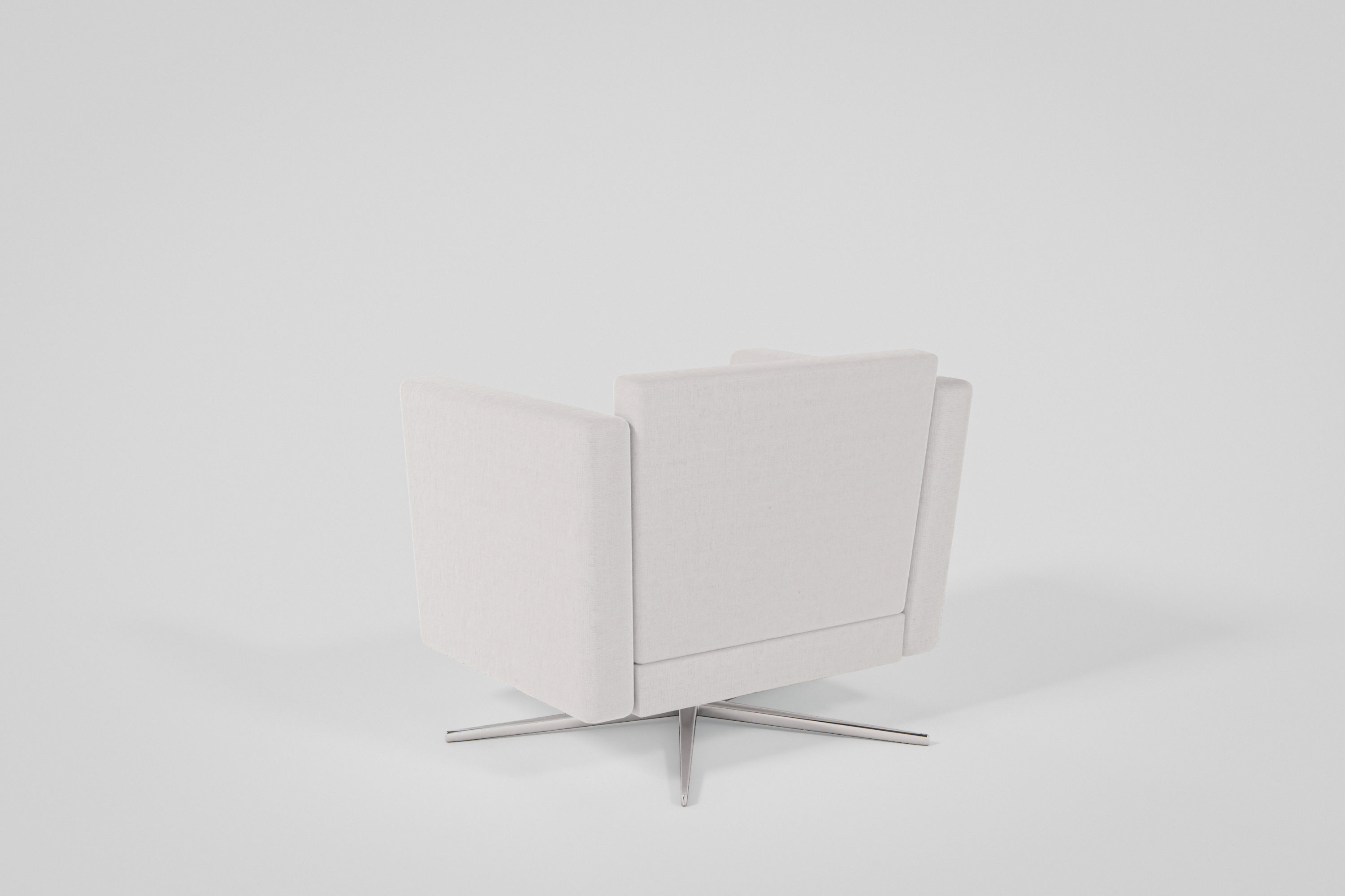 Armchair swivel chair Low-poly 3D model_4