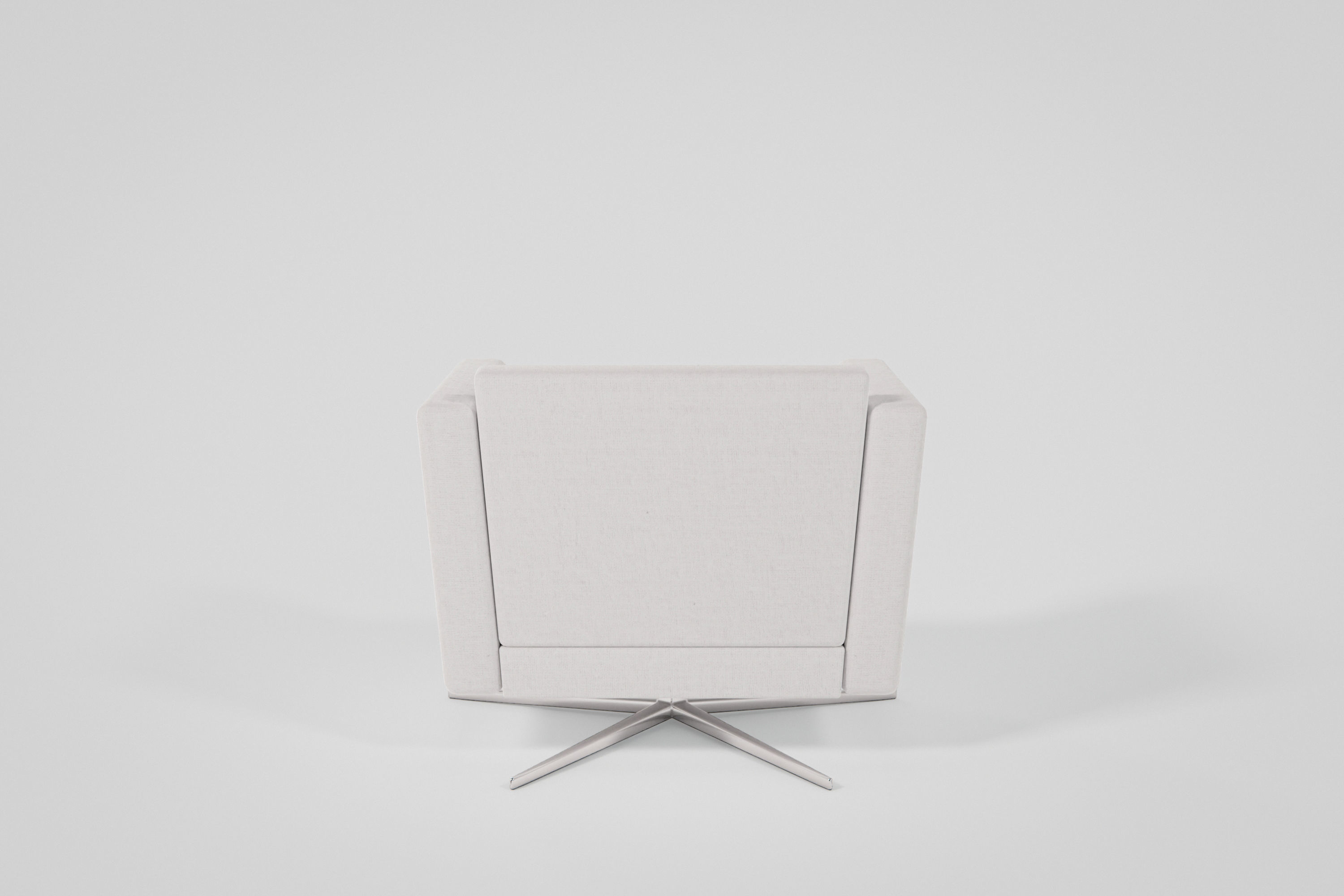 Armchair swivel chair Low-poly 3D model_6