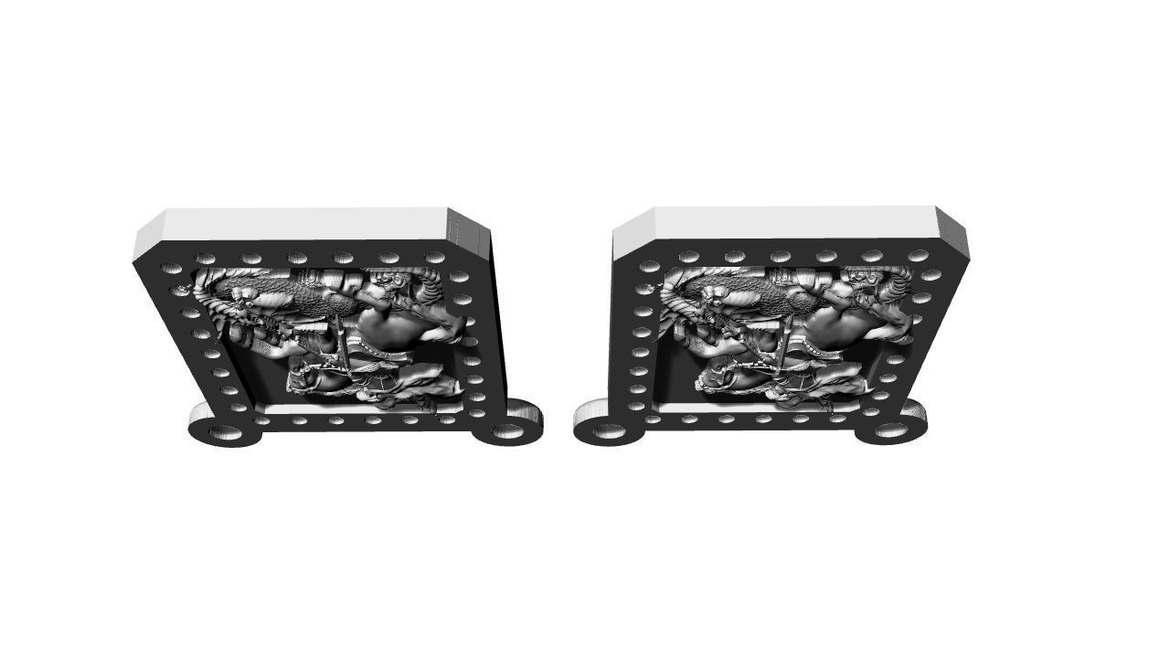 Scapular Saint George Sao Jorge with Jesus and Mary 3D print model_16