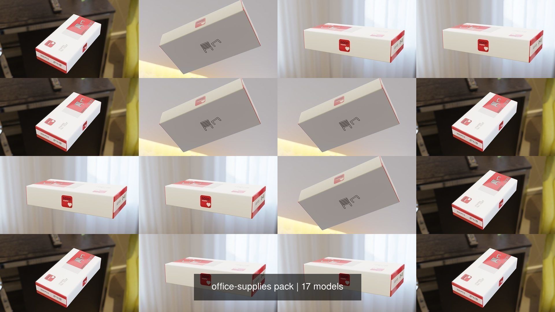 office-supplies pack 3D Model Collection_4