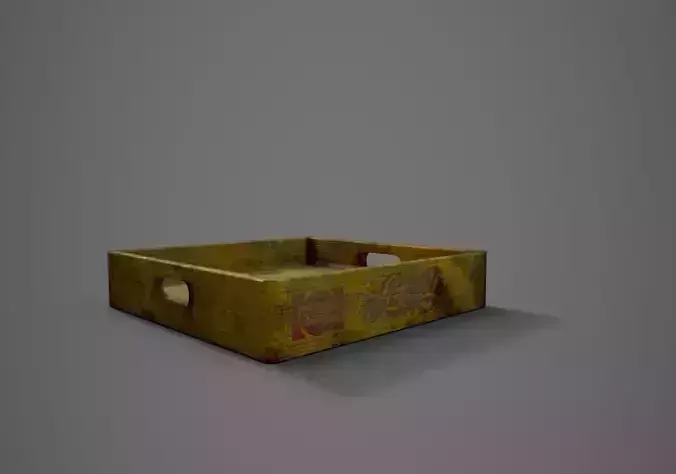 Old wooden Pepsi Cola crate Low-poly 3D model