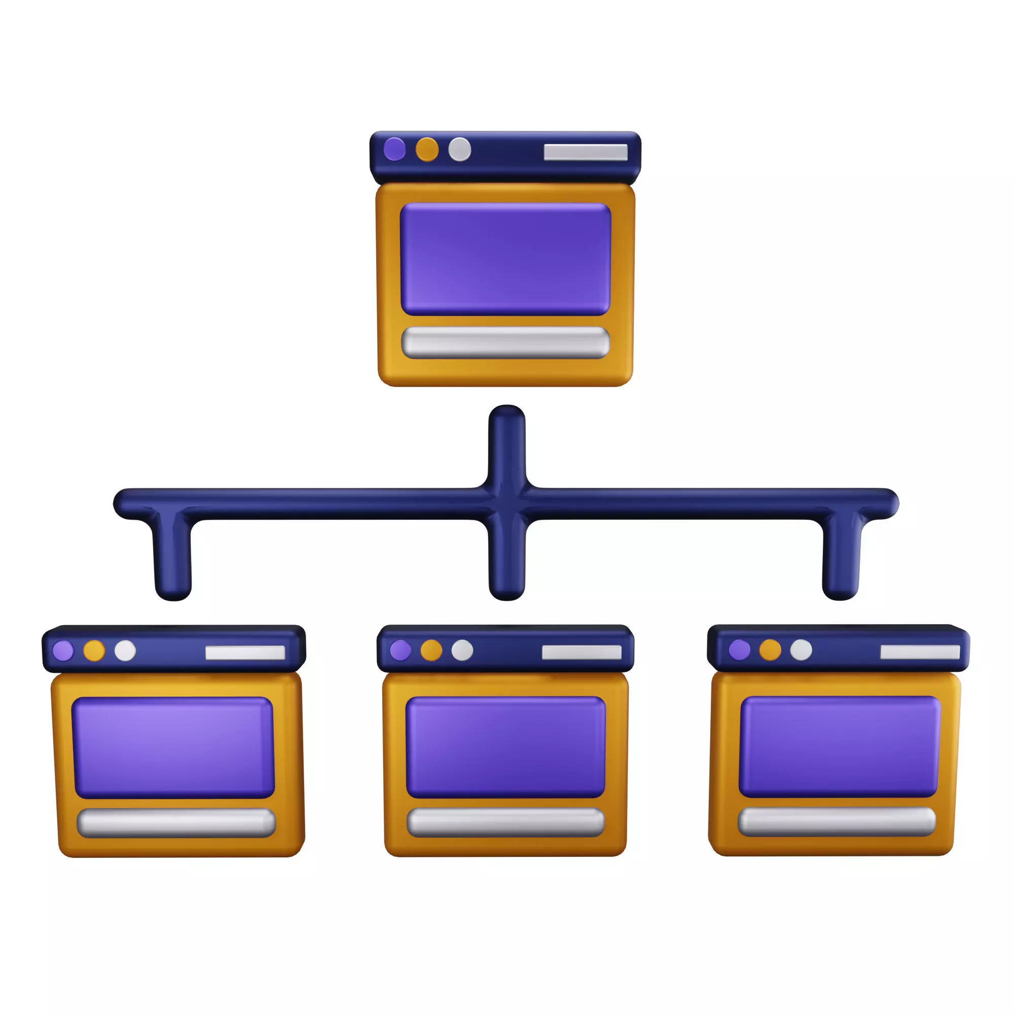 Sitemap 3D Icon Low-poly 3D model_0