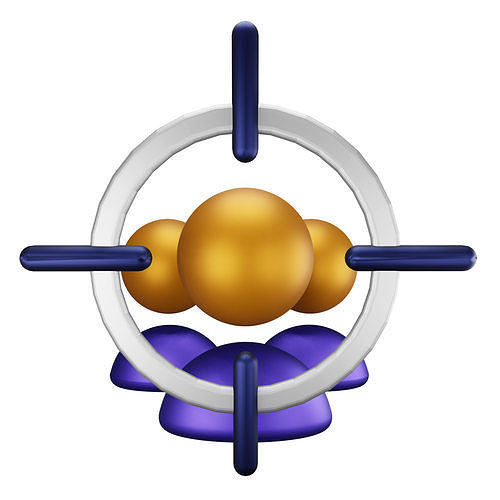 Target Audience Low-poly 3D model