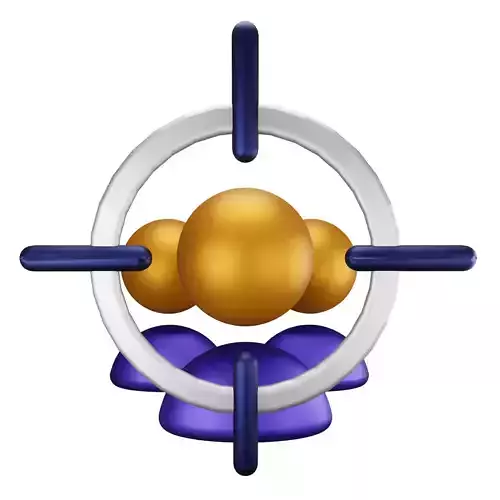 Target Audience Low-poly 3D model