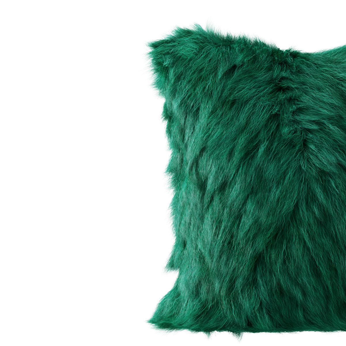 Green pillow fur sheepskin 3D model_3
