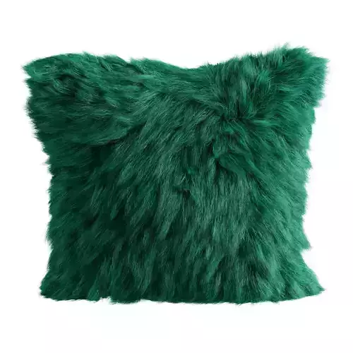 Green pillow fur sheepskin 3D model