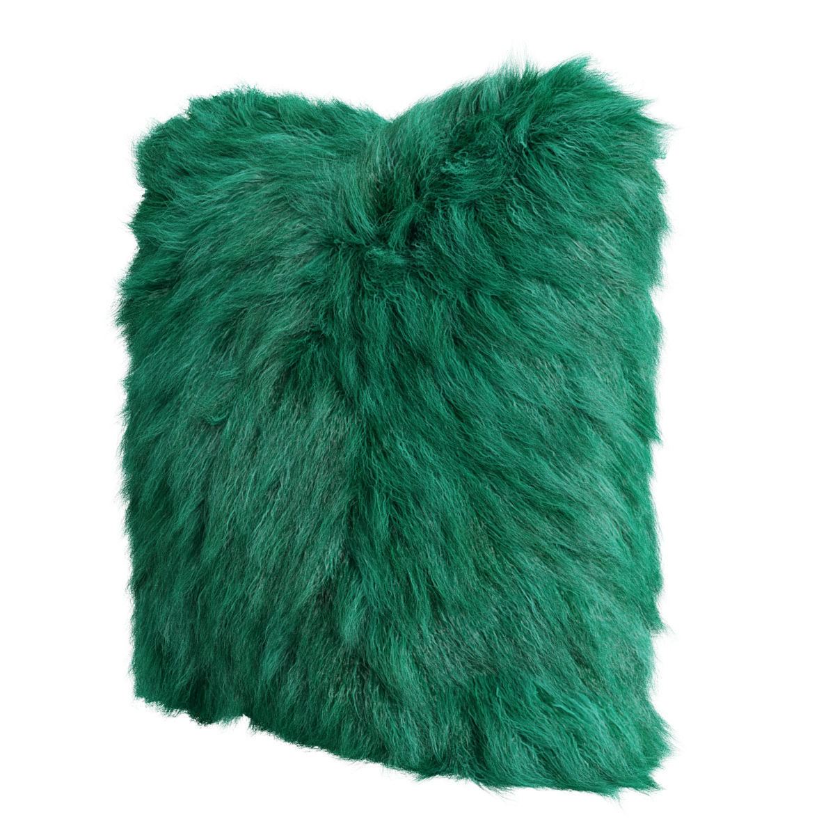 Green pillow fur sheepskin 3D model_2