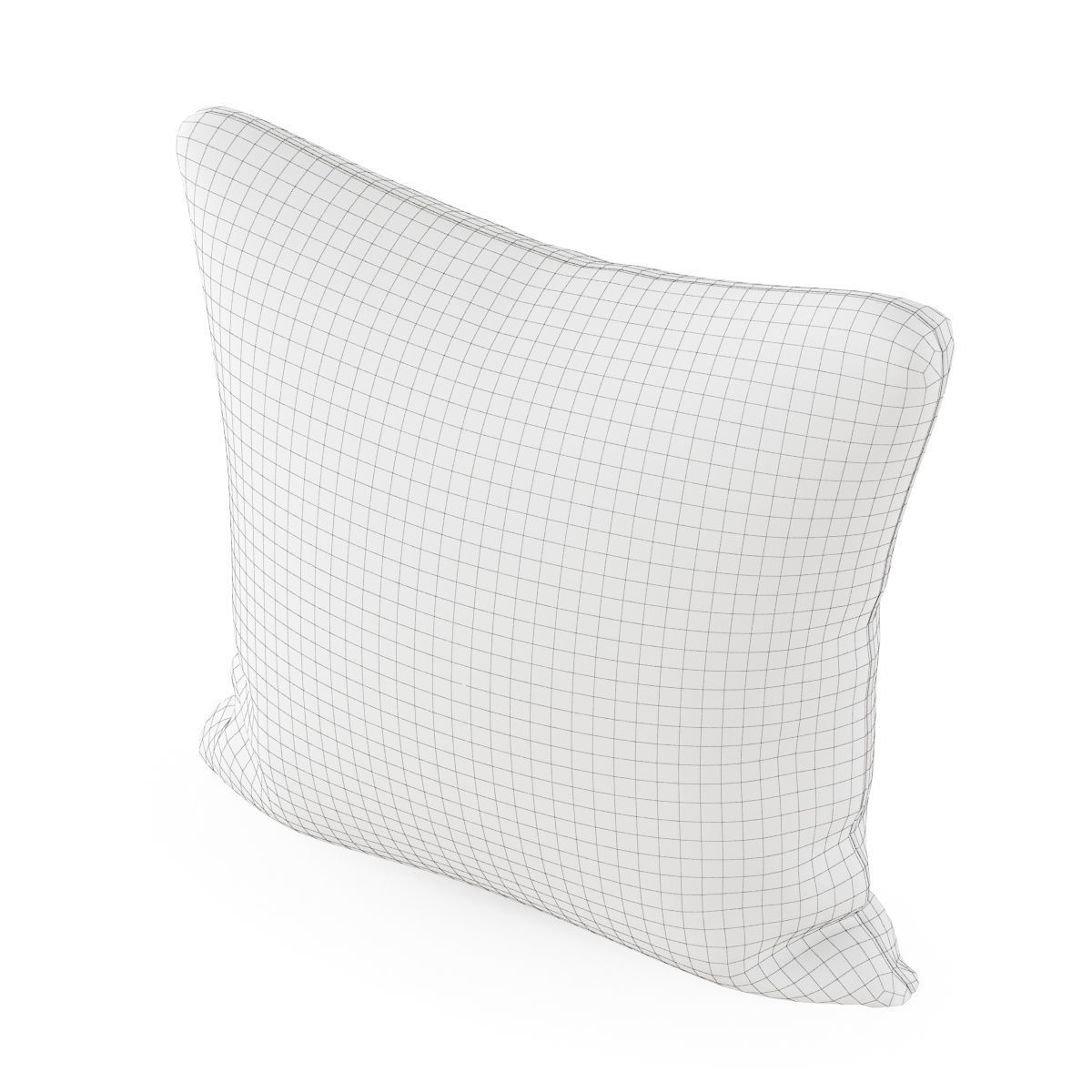 Green pillow fur sheepskin 3D model_5