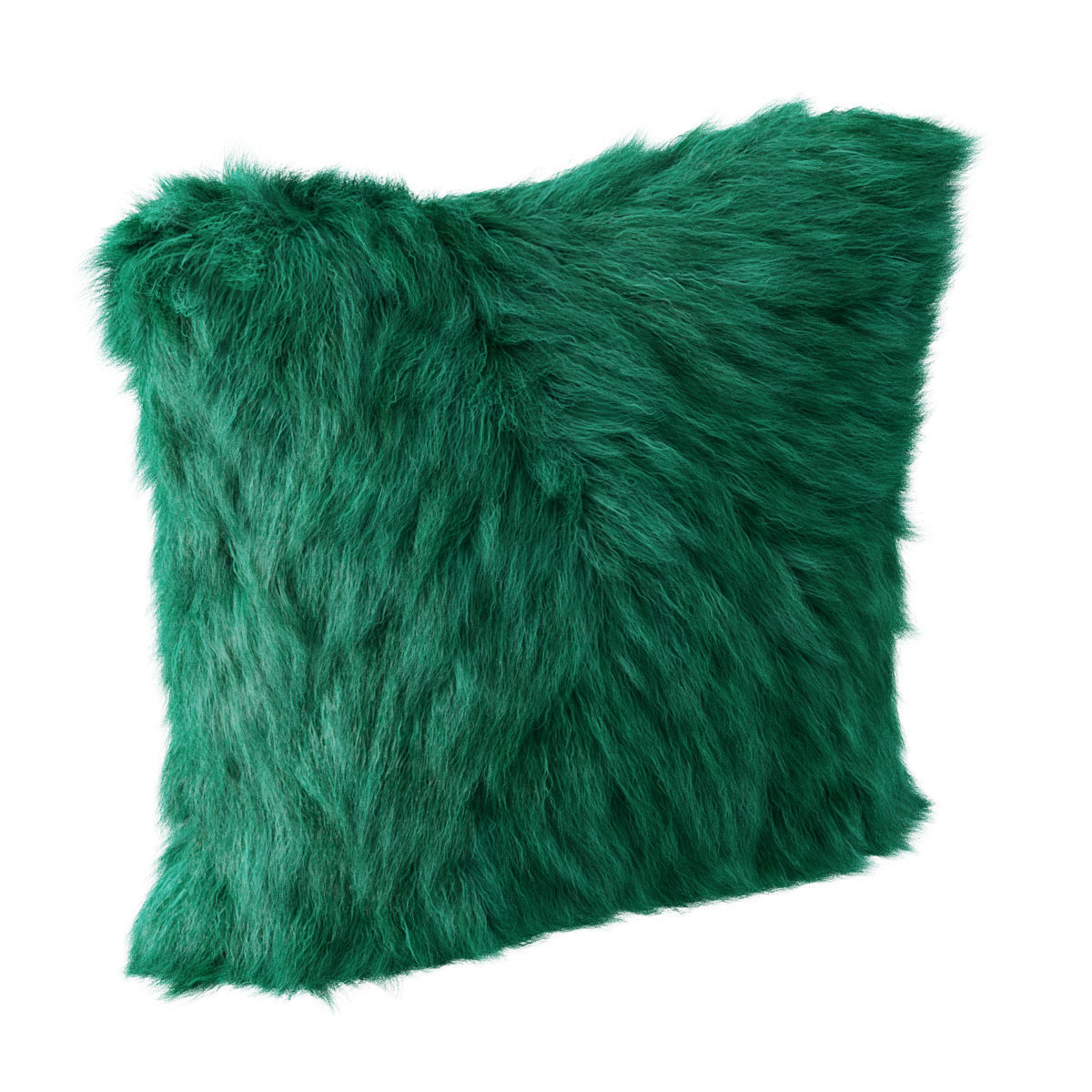 Green pillow fur sheepskin 3D model_1