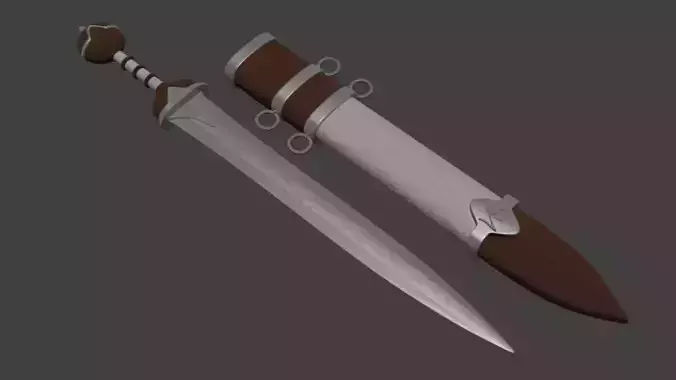 Stilized Roman gladius with holster
