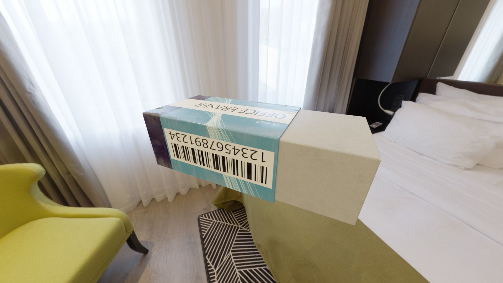 office eraser model Low-poly 3D model_6