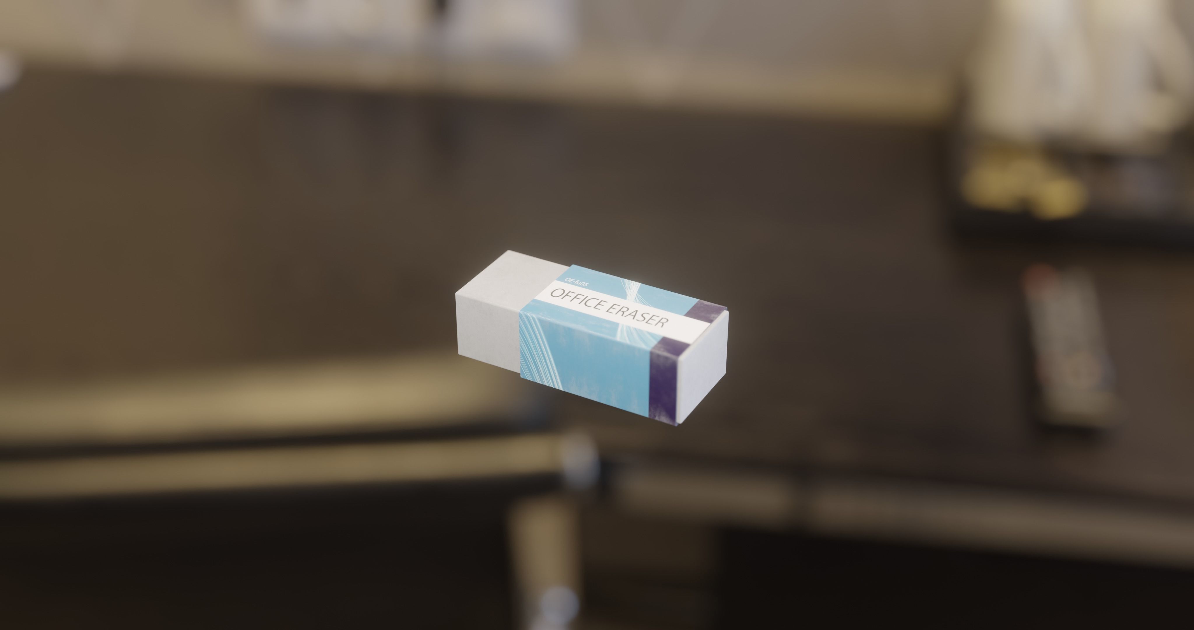 office eraser model Low-poly 3D model_1