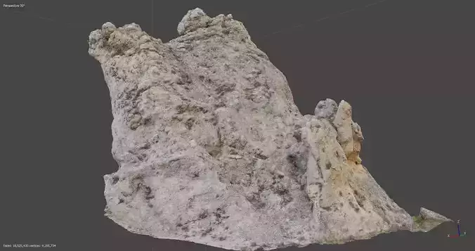 RAW Highpoly Big Mountain Peak Cliff Boulder Drone Scan