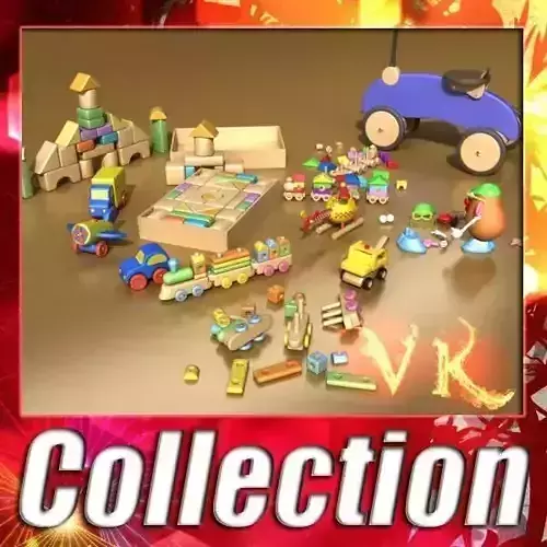 Toys Collection 10 Items 3D model